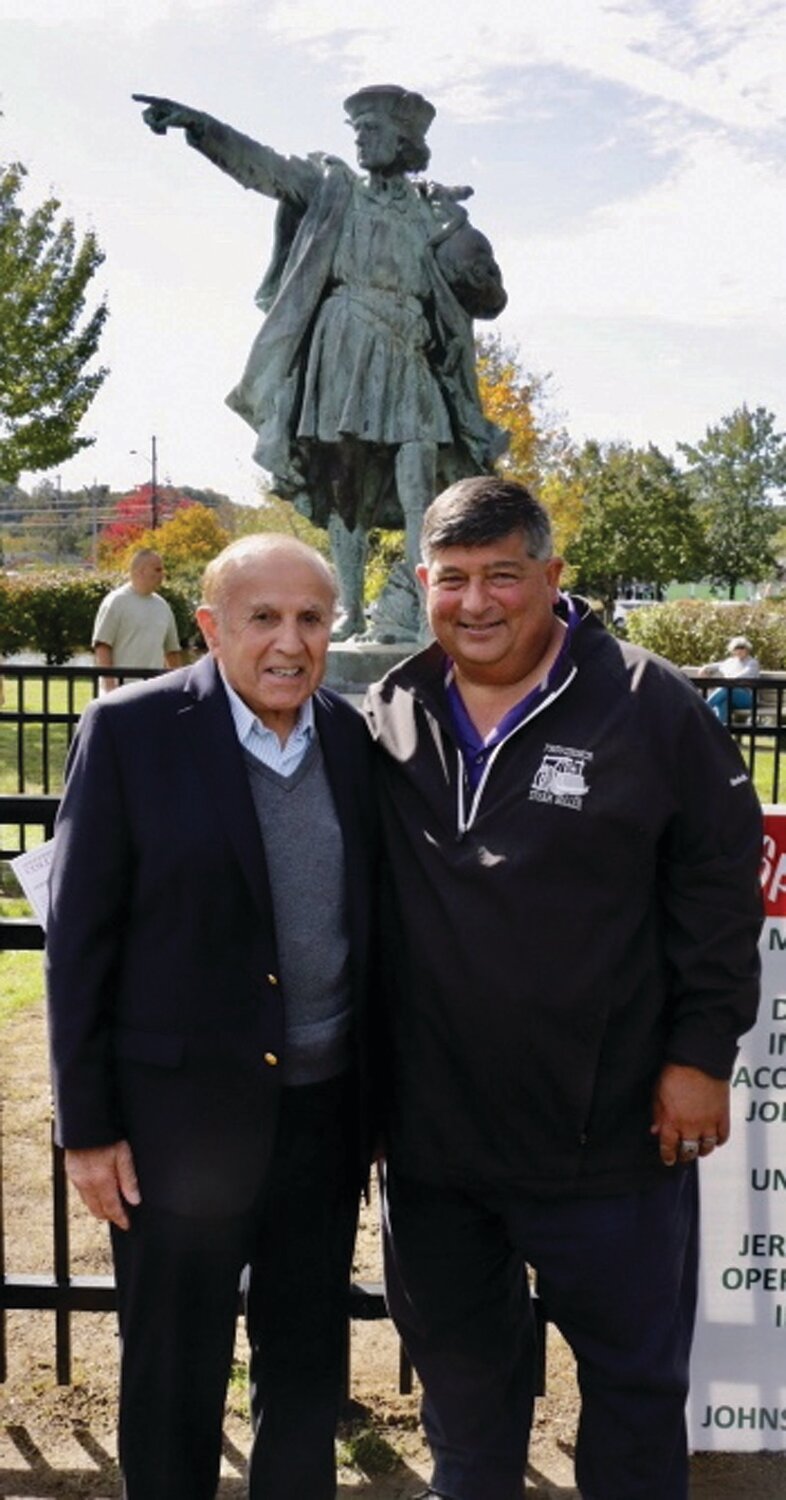 PROUD ITALIANS: Bill Bennell of Bennell Sign Co. and Classical High School Athletic Director Robert Palazzo